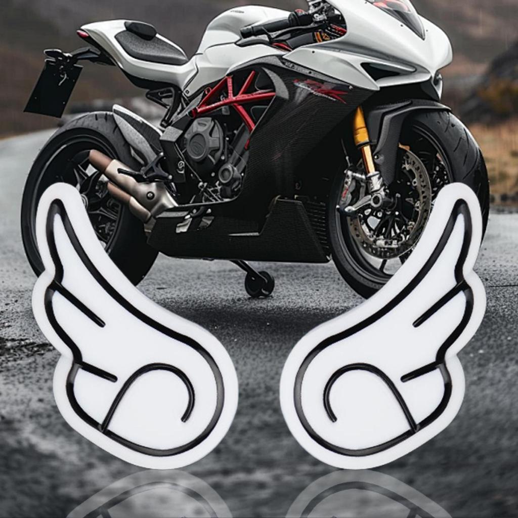 LED Motorcycle Lights Double Wings Motorcycle Warning Lights 2-Modes High Brightness Warning Lamp Decorative Shockproof Flashing