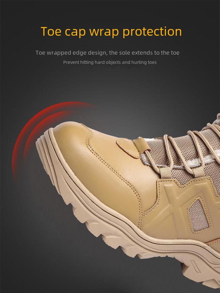 Men's Winter High Top Snow Boots - Large Size, Warm Cotton, Thick Wool Lining