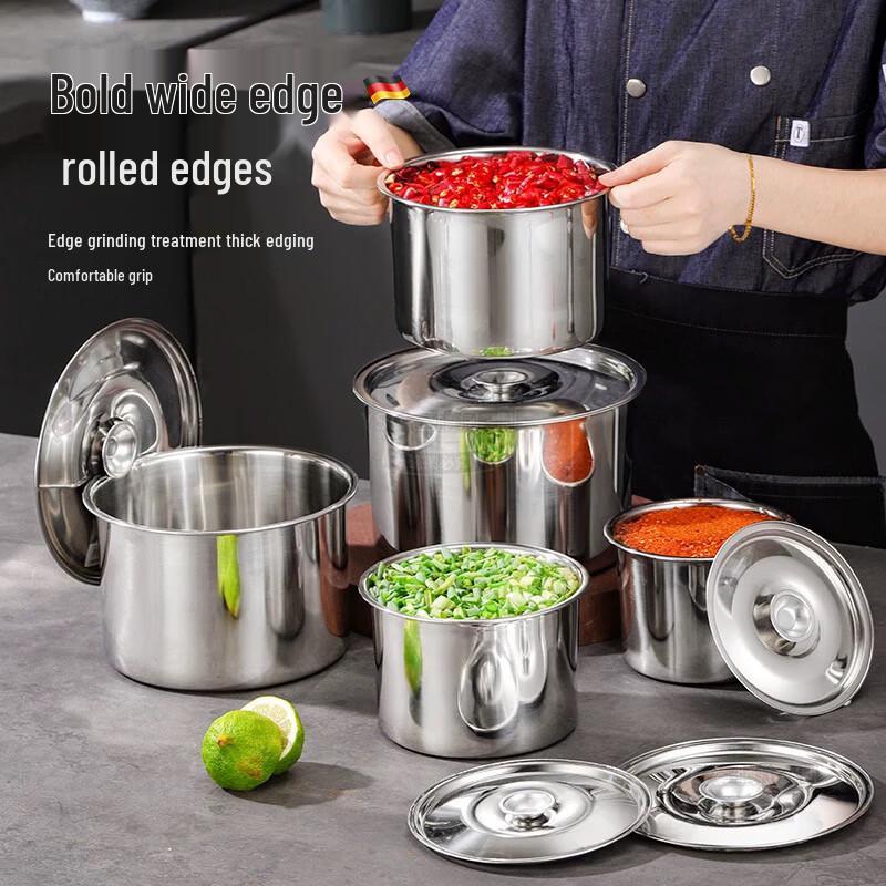 ZISIZ Mehrzweck-Kochtopf aus Edelstahl mit Deckel