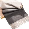 Autumn and Winter New Light Luxury Pure Wool Scarf Women's Water Ripples Gradually Change Narrow Scarf Versatile Warm Shawl