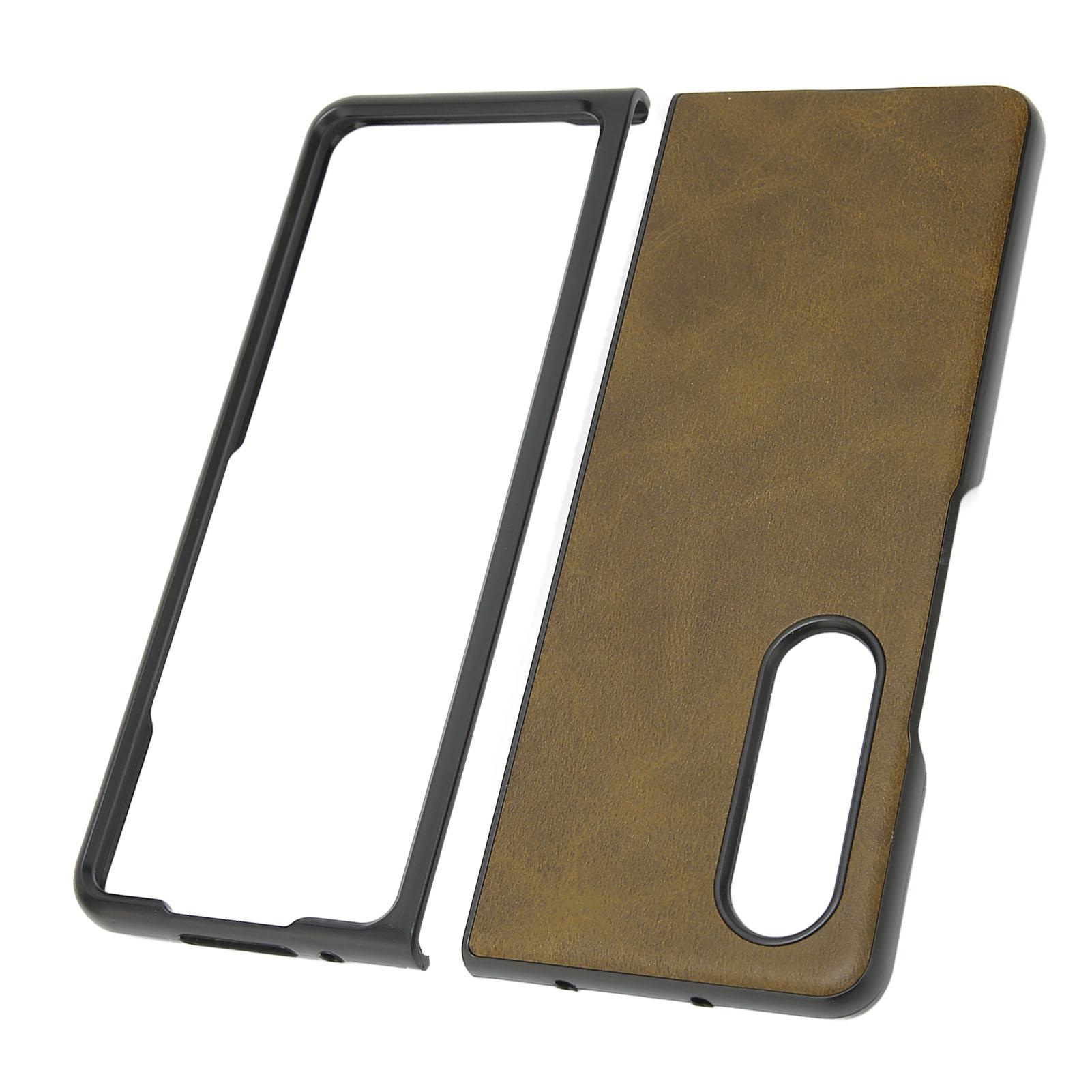 

Mobile Phone Protective Case Anti Scratch PU Leather Phone Cover for Galaxy Z Fold 3 камуфляж зеленый