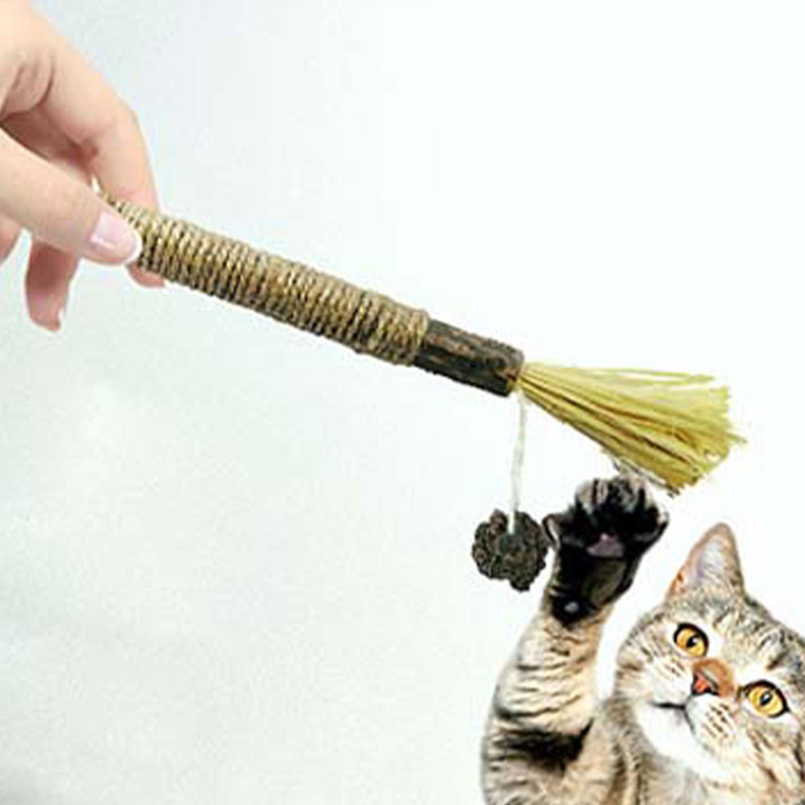 

Cat Toys Silvervine Chew Stick KittyRaffia Grass Pet Supplies Cleaning Teeth Stick Pet Bite Cat Toy HempRope Teeth Chew Toys China Mainland