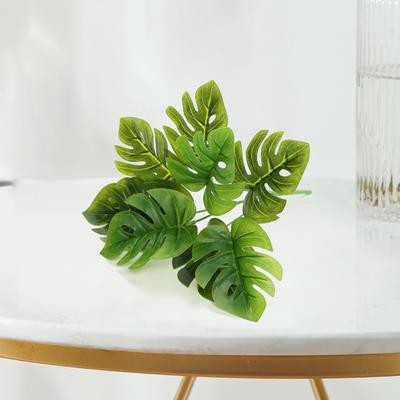 Planta Artificial Realista Vívida No Se Marchita No Se Descolora Fácil Cuidado Decoración de Pared DIY Hoja de Caparazón de Tortuga Planta Verde Falsa En Maceta