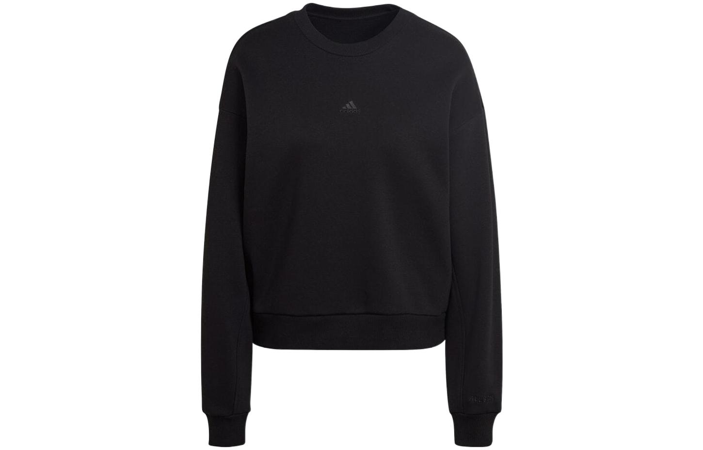 Adidas Sweatshirts Women s Black Crew Neck Moderate Regular HJ7995 M
