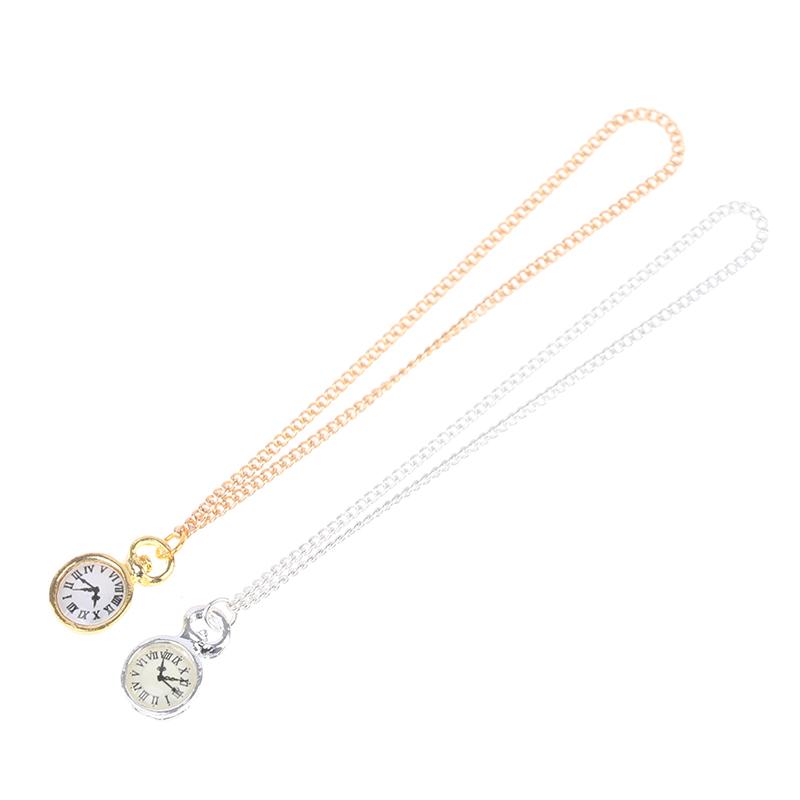 Collana Mini Casa delle Bambole Creativa Orologio da Taschino Collana in Oro Orologio da Taschino Personalità