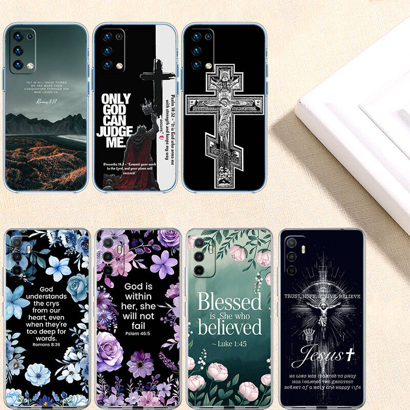 MH21 Bibelvers Jesus Hülle für Motorola E7 G6 G7 G8 G9 Plus Power Play G10 G20 G04 E30 E40 E22 E20 E13 E15 G22 G23 G05 G75 G35 G55