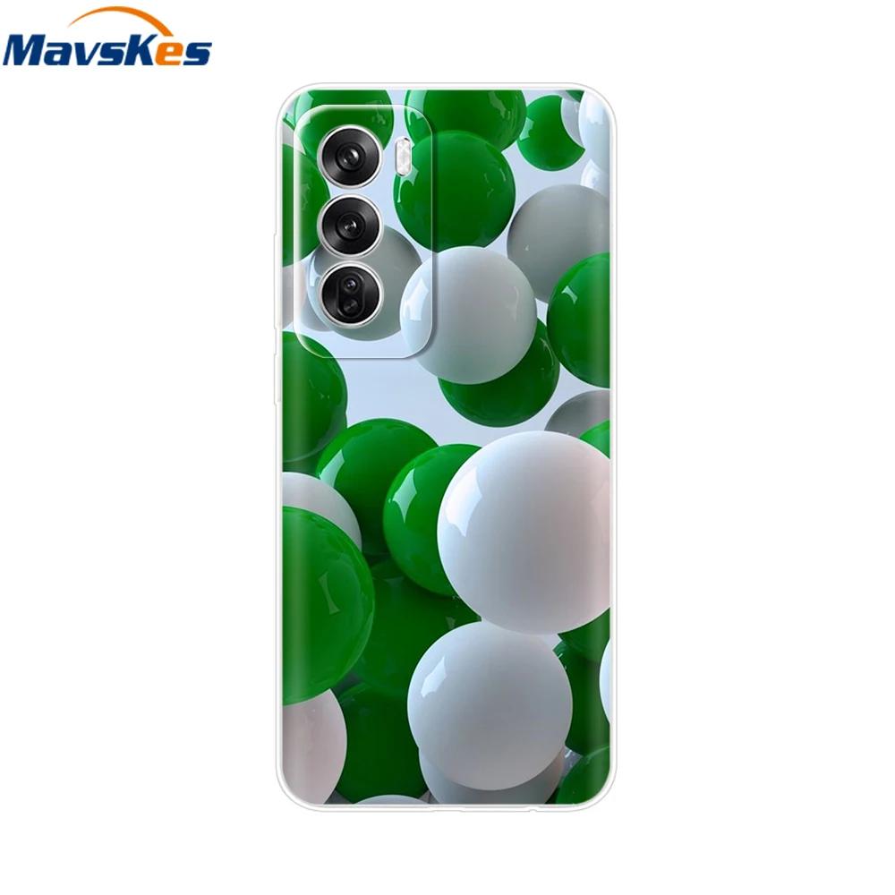 OPPO Reno 12 Pro 5G Case Fashion Flower Silicone Phone Case For OPPO Reno 12 Cover Reno12 Pro Bumper 2024 Soft Black TPU Fundas