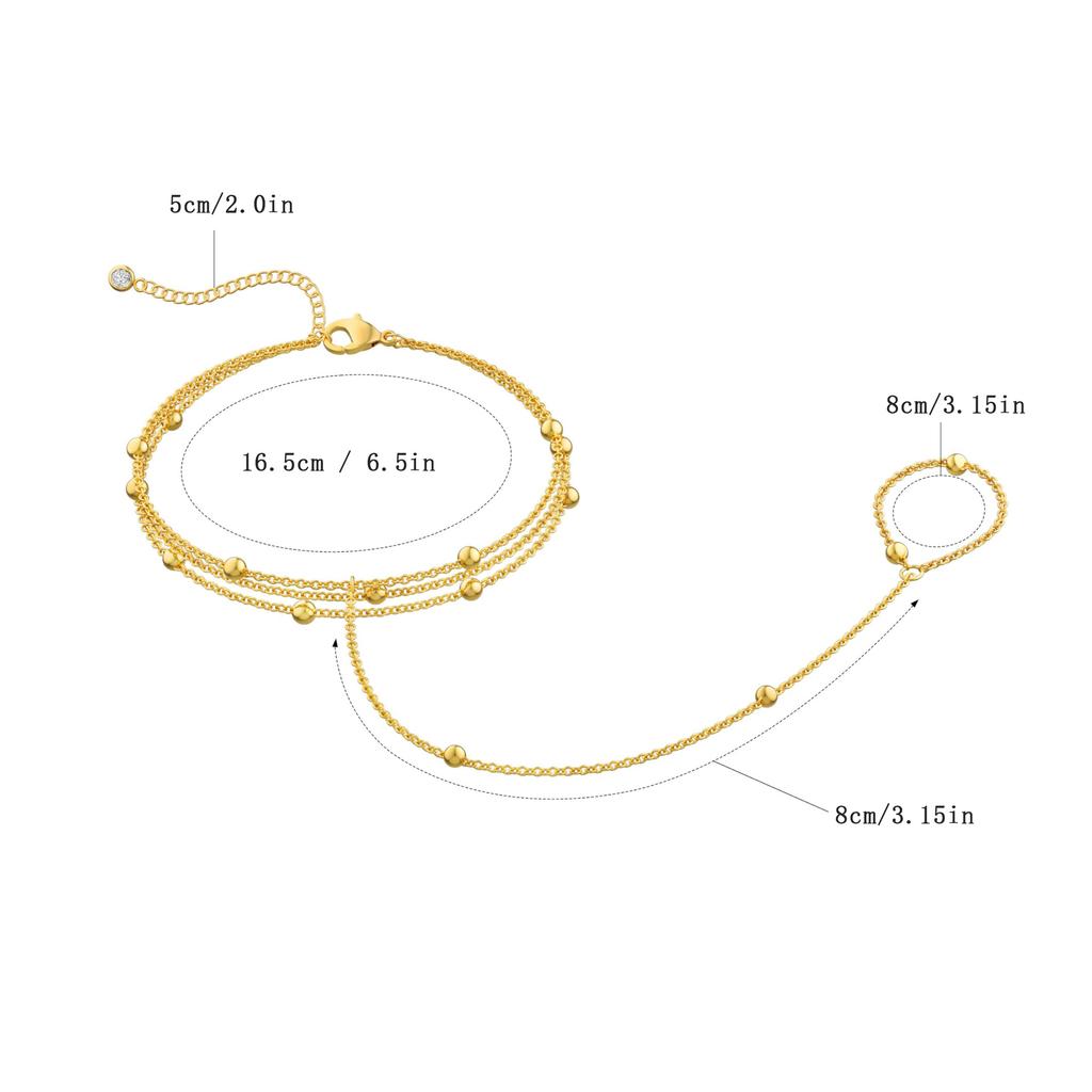 Charm Female Metal Round Bracelet Gold Color Wedding Jewelry For Women