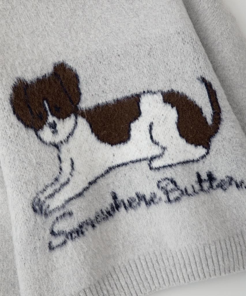 Sseomweeobeoteo Puppy Wool Knit - Light Gray