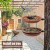 Tree Mounted Hanging Bird Feeder Bowl Attracts Wild Birds Bird Bath Spa Tray for Balcony Railing Garden Pet Supplies