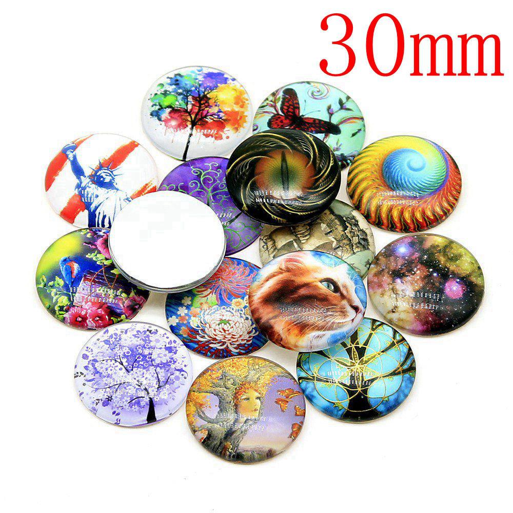 Flat Back Glass Cabochon Accessories Parts Male Jewelry Bulk Personalized Materials