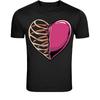 Half Skeleton Heart T-Shirt - Gothic Love Anatomy Graphic Tee