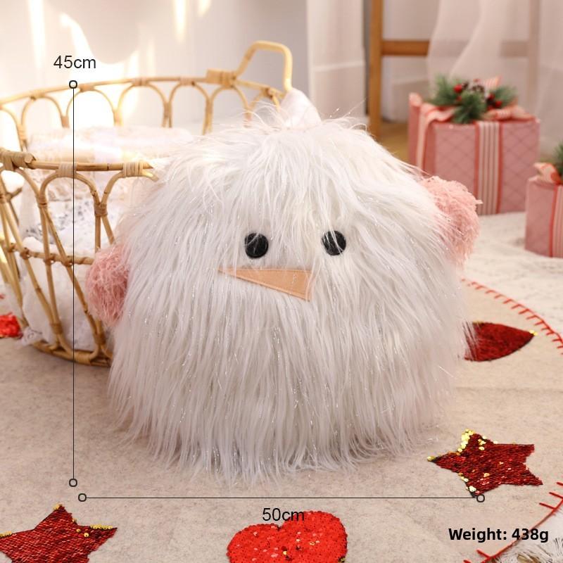 Christmas Decor Scene With Santa Snowman Reindeer Hug Pillow For Gift Festive