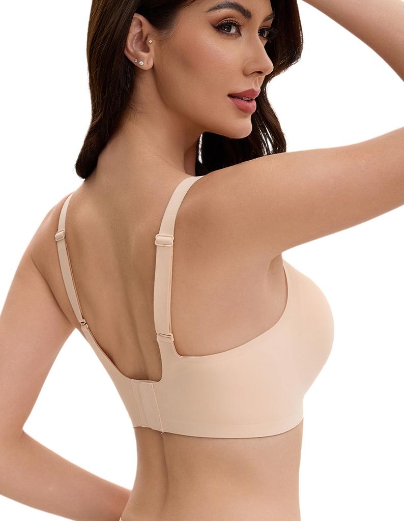Europe and the United States have no traces, gather and close secondary breasts, anti-sagging sports underwear, summer breathable large cup bra
