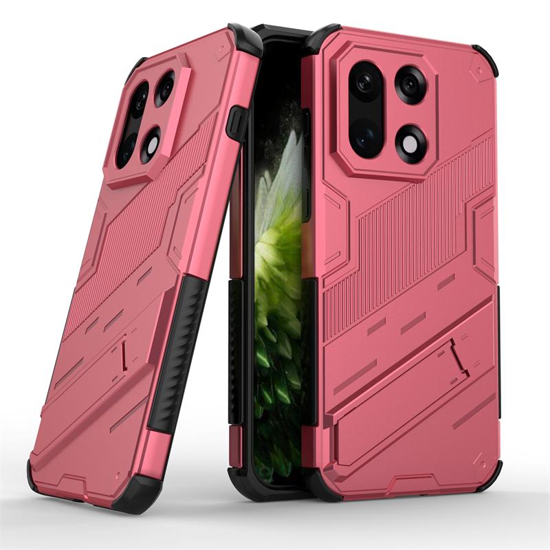 For OnePlus 15 Cover Case For OnePlus 15 Funda Shell Coque Armor Shockproof Stand Hard PC Holder Phone Bumper OnePlus 15 OnePlus 15 розовый
