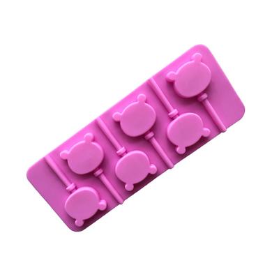 Bear Silicone Lollipop Mould 6pcs DIY Baking Mold with Lollipop Food Grade Silicone