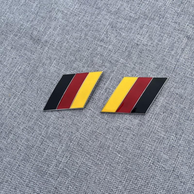 UK Italy Germany flag car sticker metal car logo car scratch sticker leaf board personalized logo logo decoration