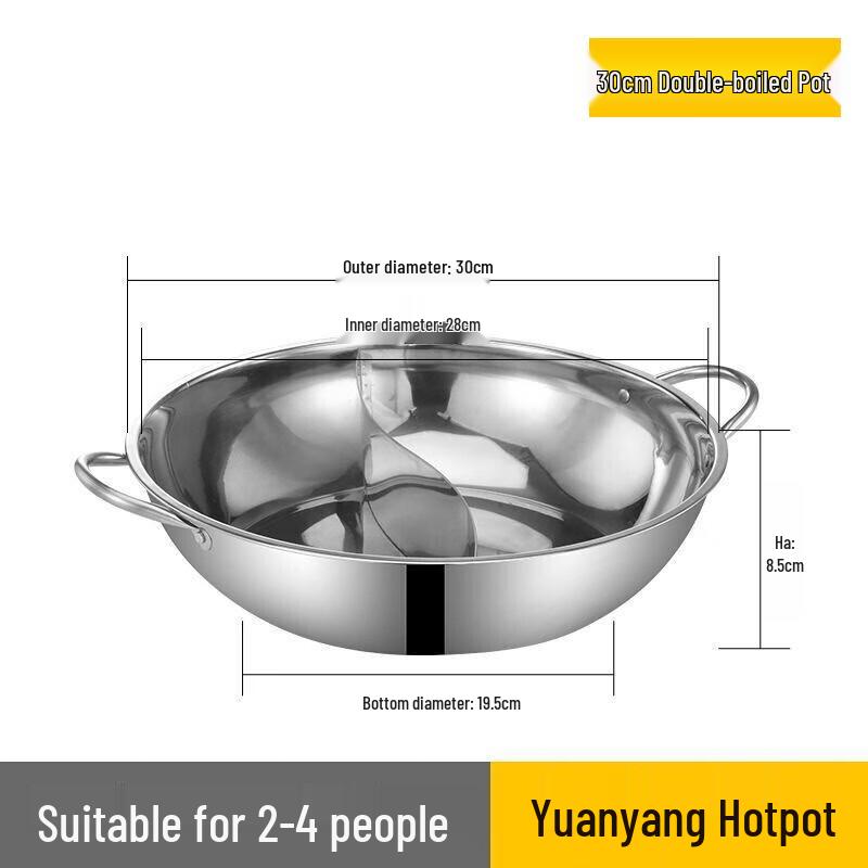 Xiandun Stainless Steel Divided Hot Pot