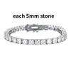 Smyoue 2-6.5mm Real Moissanite Tennis Bracelet for Women Christmas Gift Platinum Plated 100% 925 Silver Wedding Jewelry