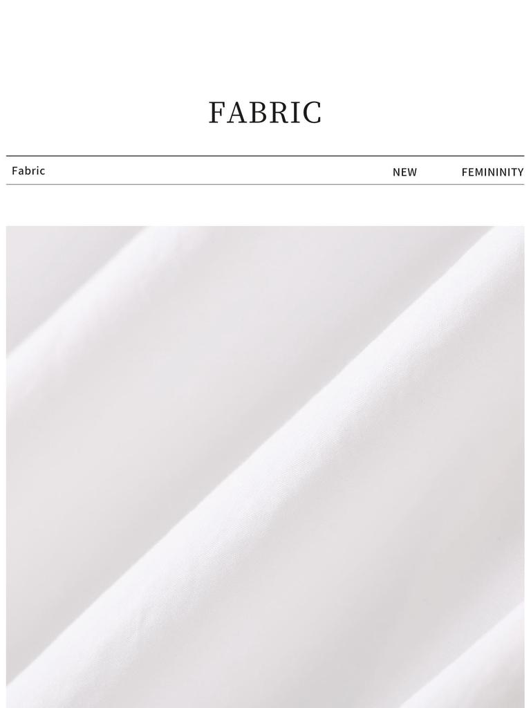 Anti-Wrinkle French Style Lace-Embroidered White Cotton Shirt