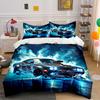 "Glowing Electric Muscle Car" Bedding Duvet Cover Set (1*Duvet Cover 2*Pillowcases, Without Duvet Insert)