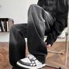 Men's 2023 Summer Black Gradient Wide-Leg Jeans: Trendy American High Street Style