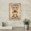 Vintage Metal Tin Sign Rust Proof Wall Decor for Bathroom