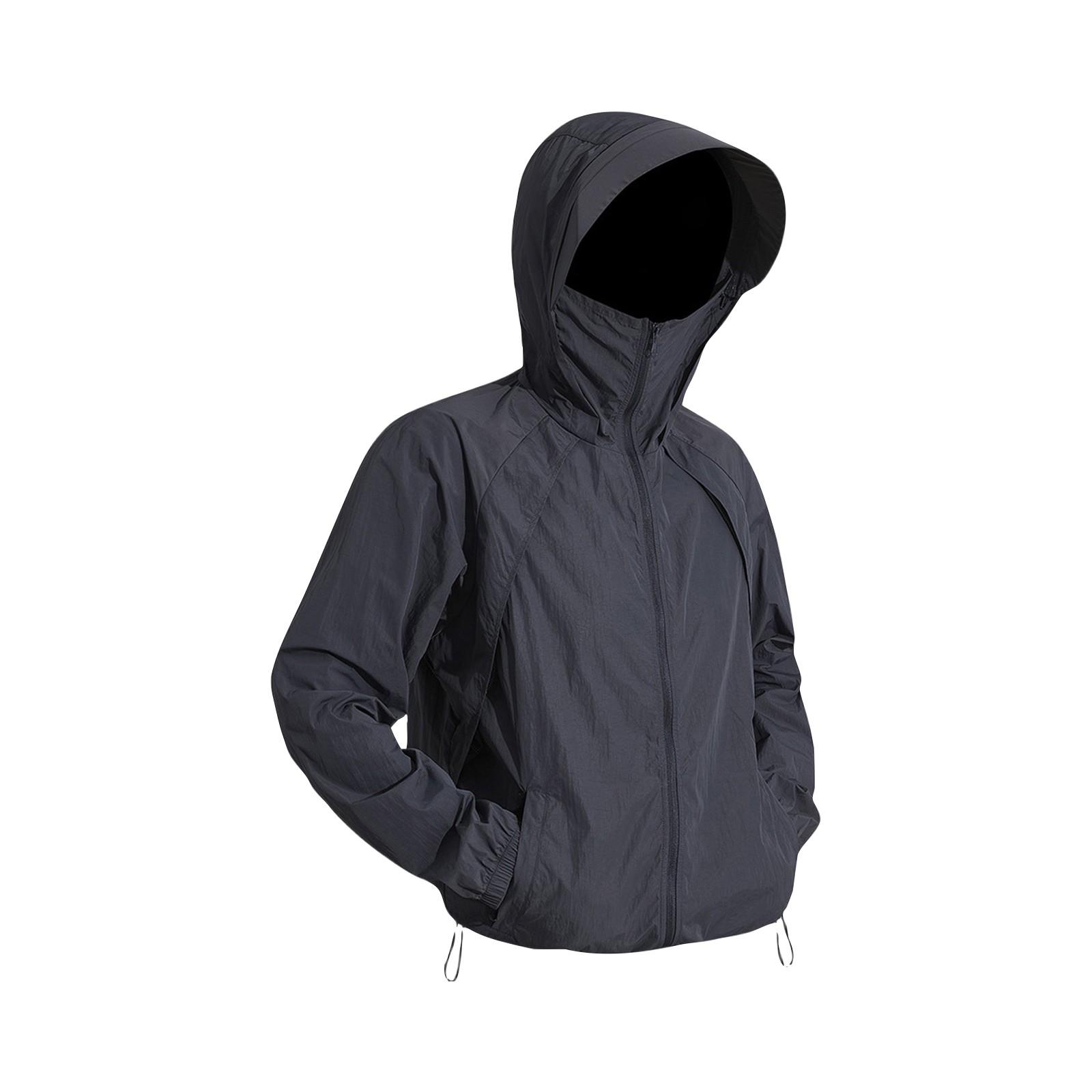 

Мужская и женская летняя спортивная уличная легкая дышащая анти-ультрафиолетовая одежда для пар с защитой от солнца L чёрный