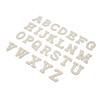 26 st Stryk-på-märken Alfabetstil Faux Pärla Strass Elegant Lätt att Använda Bokstavsmärken för Hatt Ryggsäck Skjorta
