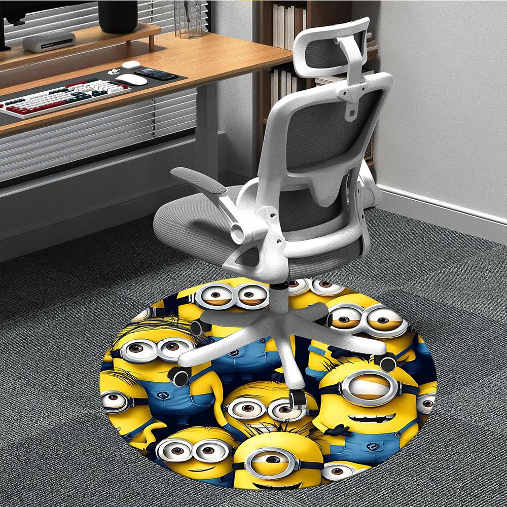 

1pc Minions Office Round Area Rug, Under Office Chairs Bedroom Living Room Home Decor, Room Decoa1022156 80cm by 80cm