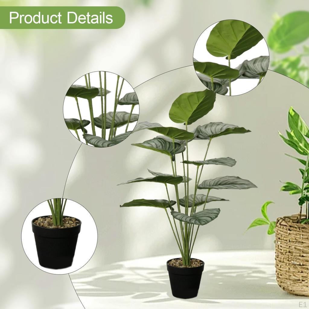 Artificial Bonsai Tree Green Planter Decoration with Pot Potted Plant Plants Indoor for