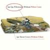 Peacock Flower Pattern 3D Printed Bedding Set Elegant Retro Style Quilt Cover Set Comfortable Polyester Duvet Cover Pillowcases