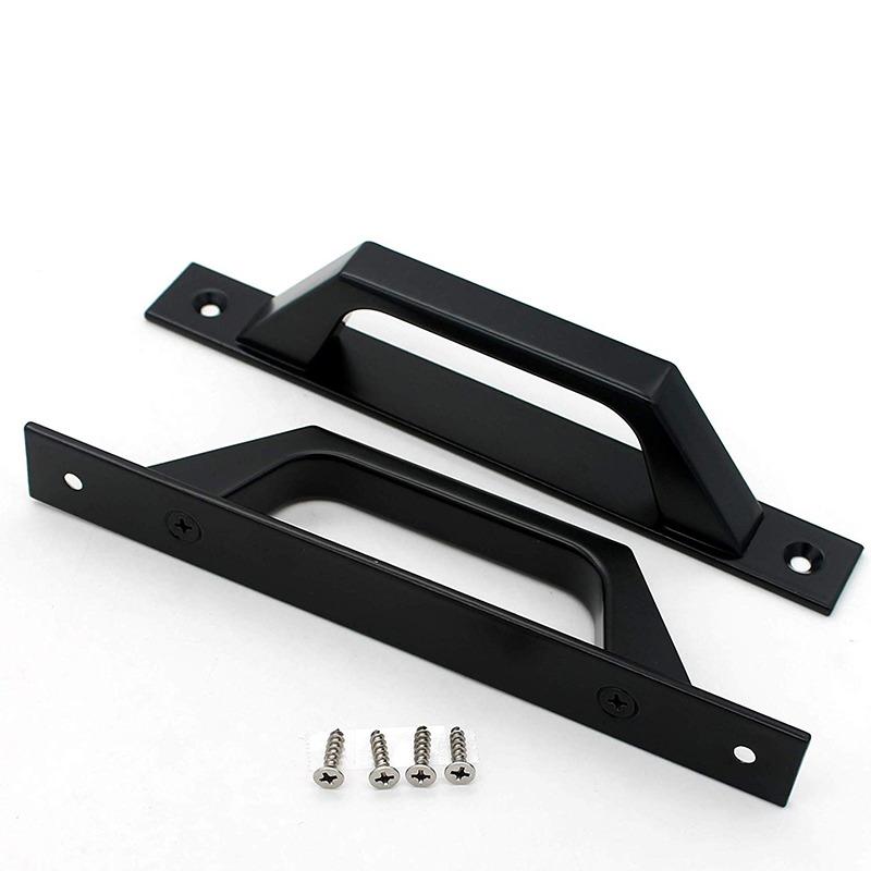 1/2pcs Easy Installation Barn Door Handle Sliding Wooden Door Aluminum Alloy Die-Casting Handle