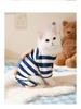 Frühlings-/Sommer Gestreiftes 3D Bären Vierbeiniges Haustier Outfit für Hunde und Katzen