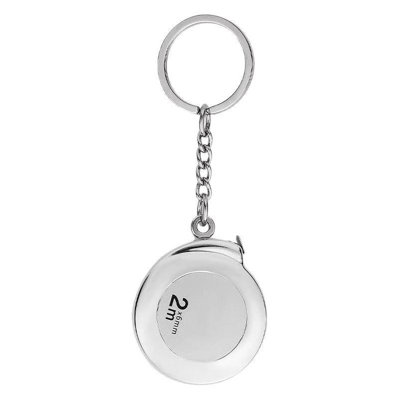 Portable 2m Mini Pocket Tape Measure with Keychain - Soft Steel for Household Use