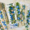 10pcs Vintage Transparent Flower Ladder Stickers for Scrapbooking PET Scrapbook Sticker for Journaling Card Making Album Decor