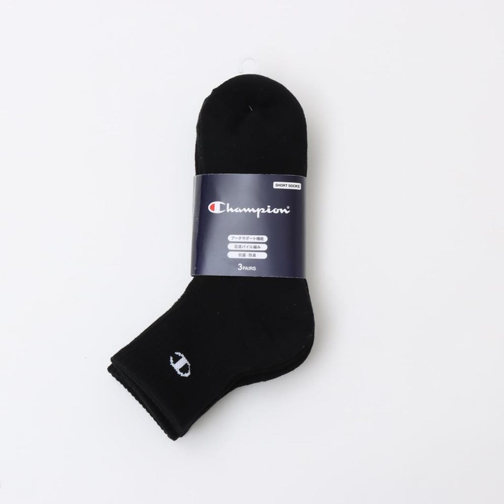 Champion Sada chodidel Antibakteriální a Jednobodové 3 páry Krátké cm Ponožky, Kryty, Ponožky, 3, Deodorizační, Logo, Ponožky, Doplňky, C3-XB721S, Pánské,