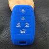 Silicone Rubber Car Key Cover Case For Kia Grand Carnival Sorento Sedona Mpv 5 Buttons Smart Remote Key Case