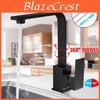 Drinking Kitchen Rotation Faucet 360° Water Single Hole Black Hot And Cold Pure Water Sinks Deck Mounted Mixer Tap Black