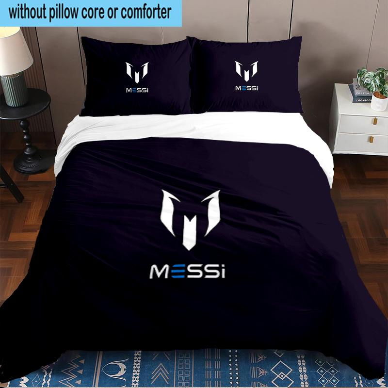 3PCS Messi Celebration Moment Printed Bedding Set, Includes A Duvet Cover and Two Pillowcases for Bedroom, Suitable for All Seasons