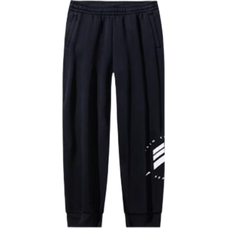 

Anta Casual Minimalist Color-Block Drawstring Knitted Sports Pants Men bottoms Basic-Black 152431320-2 M