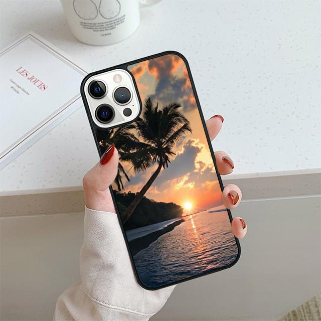 Summer Beach Sunset Sea Phone Case For iPhone 17 Air 14 15 16 13 12 Cover For Apple 14 15 16 Pro Max Plus