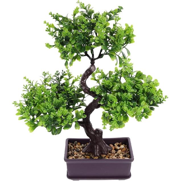 Artificial Bonsai Simulation Green Plants for Home Decoration Faux Potted Plants for Office and Garden No Maintenance Required