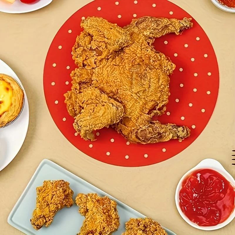 2pcs-Reusable Silicone Air Fryer Liner - Easy Clean, Non-Stick Mat For Healthier Cooking-Kitchen Baking Supplies