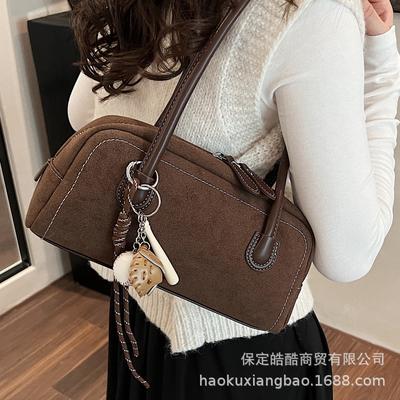 Niche Retro Underarm Bag Women's 2025 New Autumn Shoulder Bag Large Capacity Commuter Boston Pillow Bag