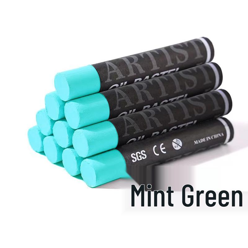 Supermjuk enfärgad oljepastellpinne - Vit, Svart eller Grå