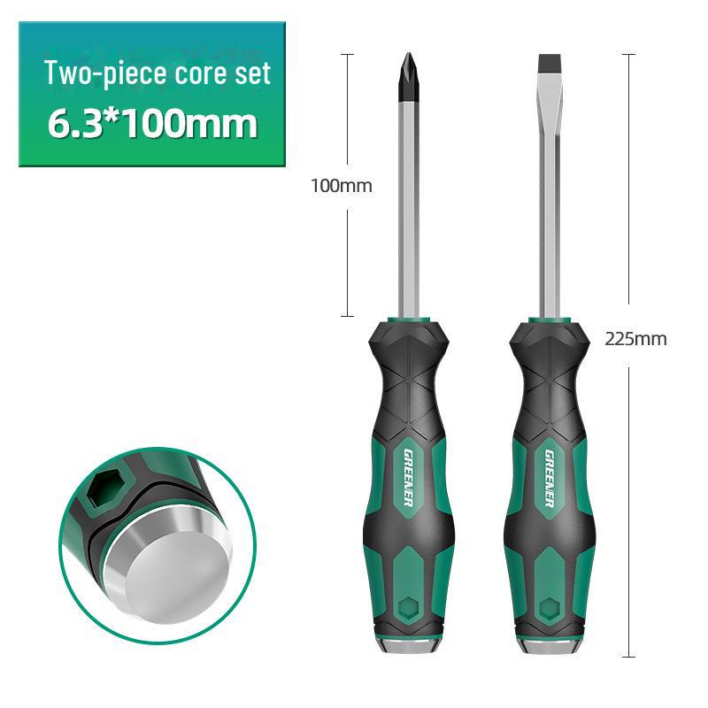 Green Forest Master Industrial Flathead & Phillips Screwdriver Set