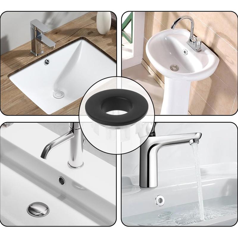 Messing Waschbecken Überlaufabdeckung Spülbeckenloch Runder Spülbecken Überlaufring Waschbecken Abflussabdeckung Spülbecken Überlaufringabdeckung für Bad Küche