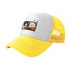 Cute Cat and Girl Art Print Mesh Trucker Hat Breathable Baseball Cap for Adults Fashionable Streetwear Style Accessory