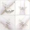 4Pcs Bat Napkin Rings Premium Alloy Spooky Dinner Decorative Tableware for Halloween Party Guest Dining Experience